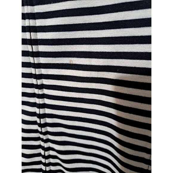 Soft Surroundings M Calista Black/Gray Stripe Zip Front Tunic Hi-Lo Hem FLAW! - Picture 7 of 9